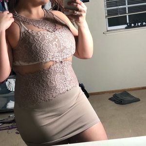 Form fitting sexy body con dress